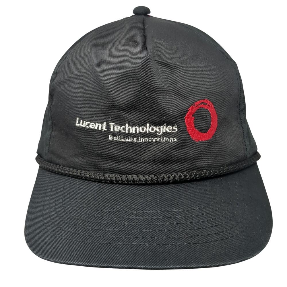 Lucent Technologies Slideback Rope Hat Black One … - image 1